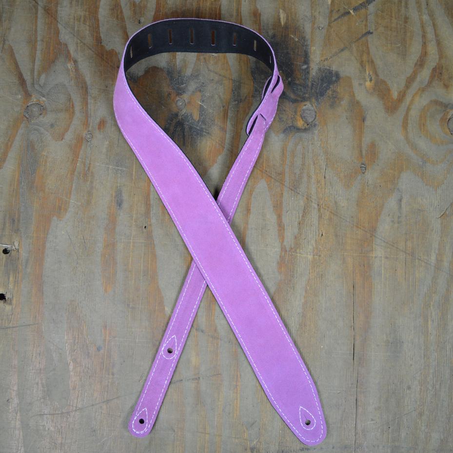 Colonial Leather Lilac Double Suede Guitar Strap-Colonial Leather-Infinite Music
