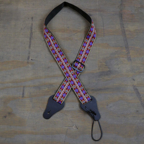 Colonial Leather Multi Coloured Diamonds Jacquard Ukulele Strap-Colonial Leather-Infinite Music