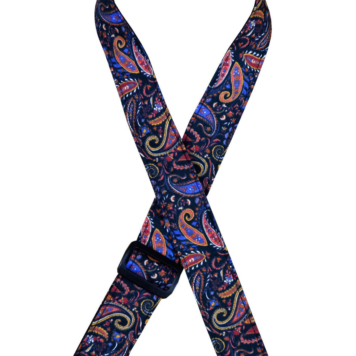 Colonial Leather Multi-Coloured Paisley Rag Ukulele Strap-Colonial Leather-Infinite Music