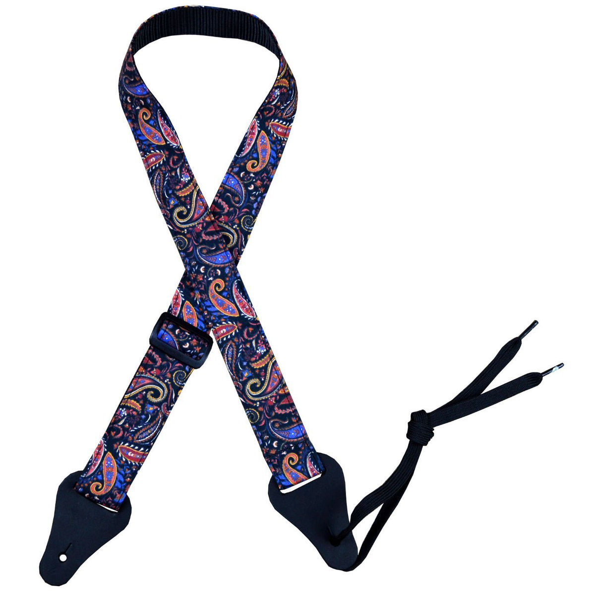 Colonial Leather Multi-Coloured Paisley Rag Ukulele Strap-Colonial Leather-Infinite Music