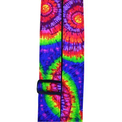 Colonial Leather Multi-Coloured Tie Dye Rag Guitar Strap-Colonial Leather-Infinite Music