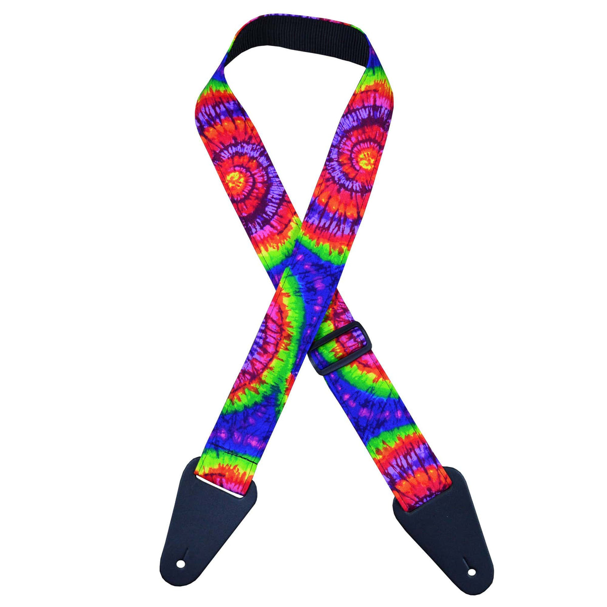 Colonial Leather Multi-Coloured Tie Dye Rag Guitar Strap-Colonial Leather-Infinite Music