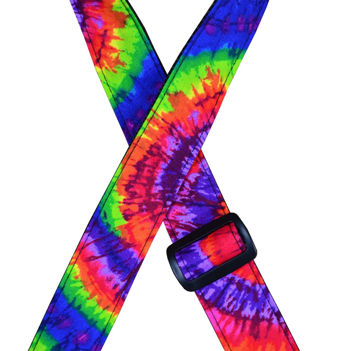 Colonial Leather Multi-Coloured Tie Dye Rag Ukulele Strap-Colonial Leather-Infinite Music