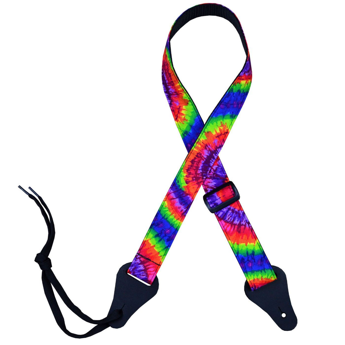 Colonial Leather Multi-Coloured Tie Dye Rag Ukulele Strap-Colonial Leather-Infinite Music