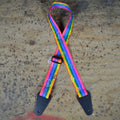 Colonial Leather Peace Rainbow Printed Webbing Guitar Strap-Colonial Leather-Infinite Music