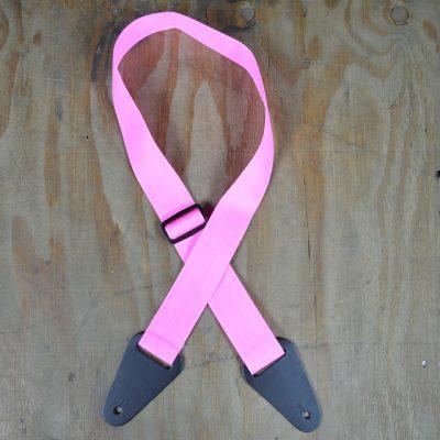 Colonial Leather Poly Pink Webbing Guitar Strap-Colonial Leather-Infinite Music