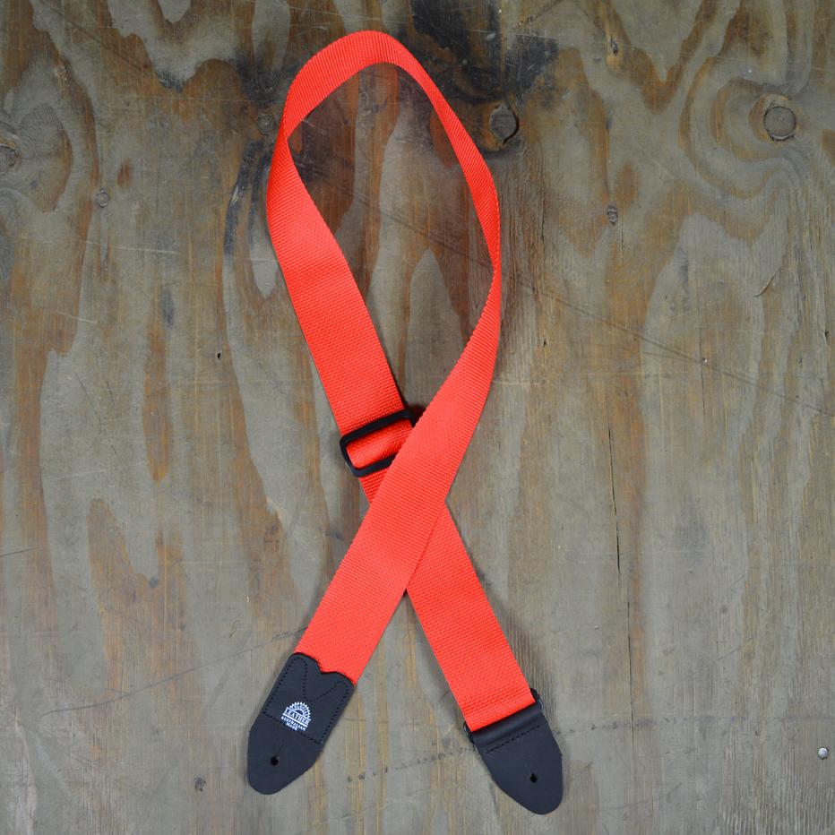 Colonial Leather Poly Red Webbing Guitar Strap-Colonial Leather-Infinite Music