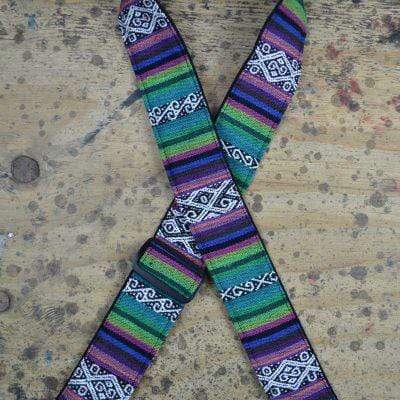 Colonial Leather Purple Rasta Rag Guitar Strap-Colonial Leather-Infinite Music