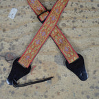 Colonial Leather Red Jacquard Ukulele Strap-Colonial Leather-Infinite Music