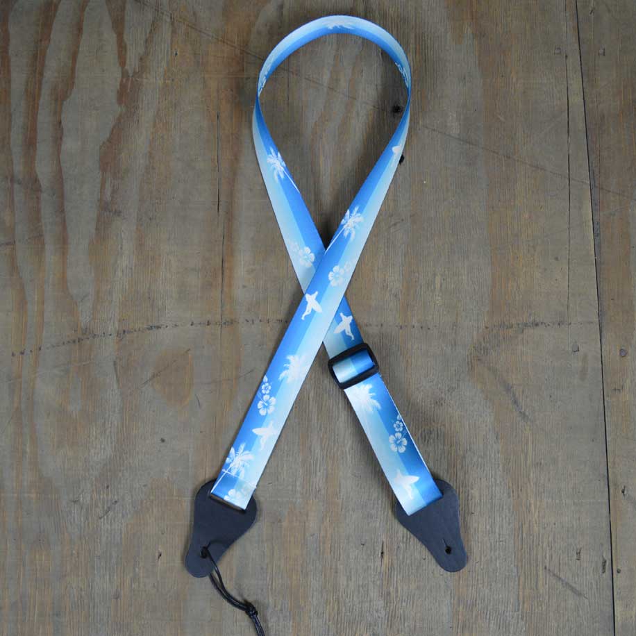 Colonial Leather Surf Printed Webbing Ukulele Strap-Colonial Leather-Infinite Music