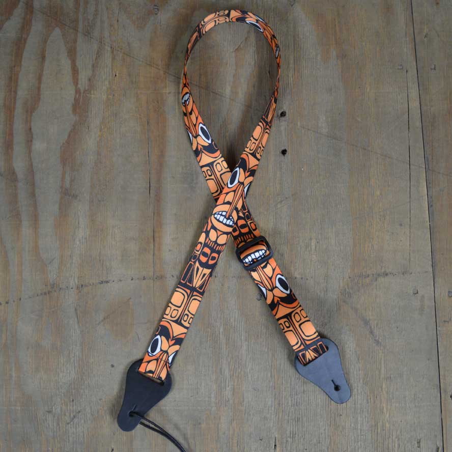 Colonial Leather Tiki Printed Webbing Ukulele Strap-Colonial Leather-Infinite Music