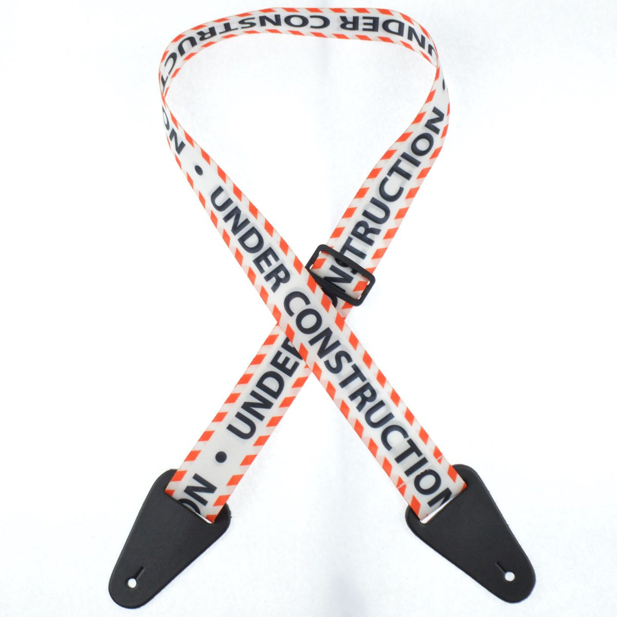 Colonial Leather Under Construction Printed Webbing Guitar Strap-Colonial Leather-Infinite Music