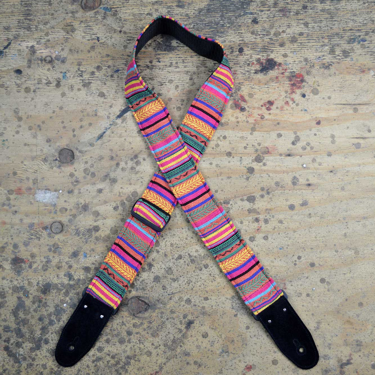 Colonial Leather Yellow Rasta Rag Guitar Strap-Colonial Leather-Infinite Music
