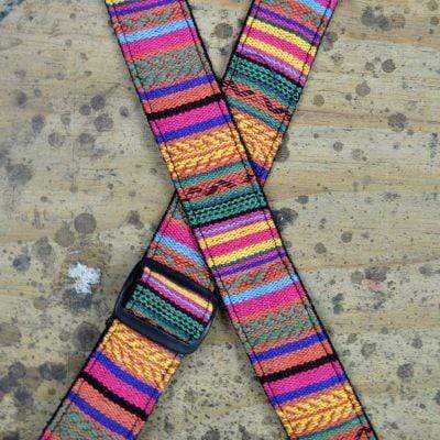 Colonial Leather Yellow Rasta Rag Ukulele Strap-Colonial Leather-Infinite Music