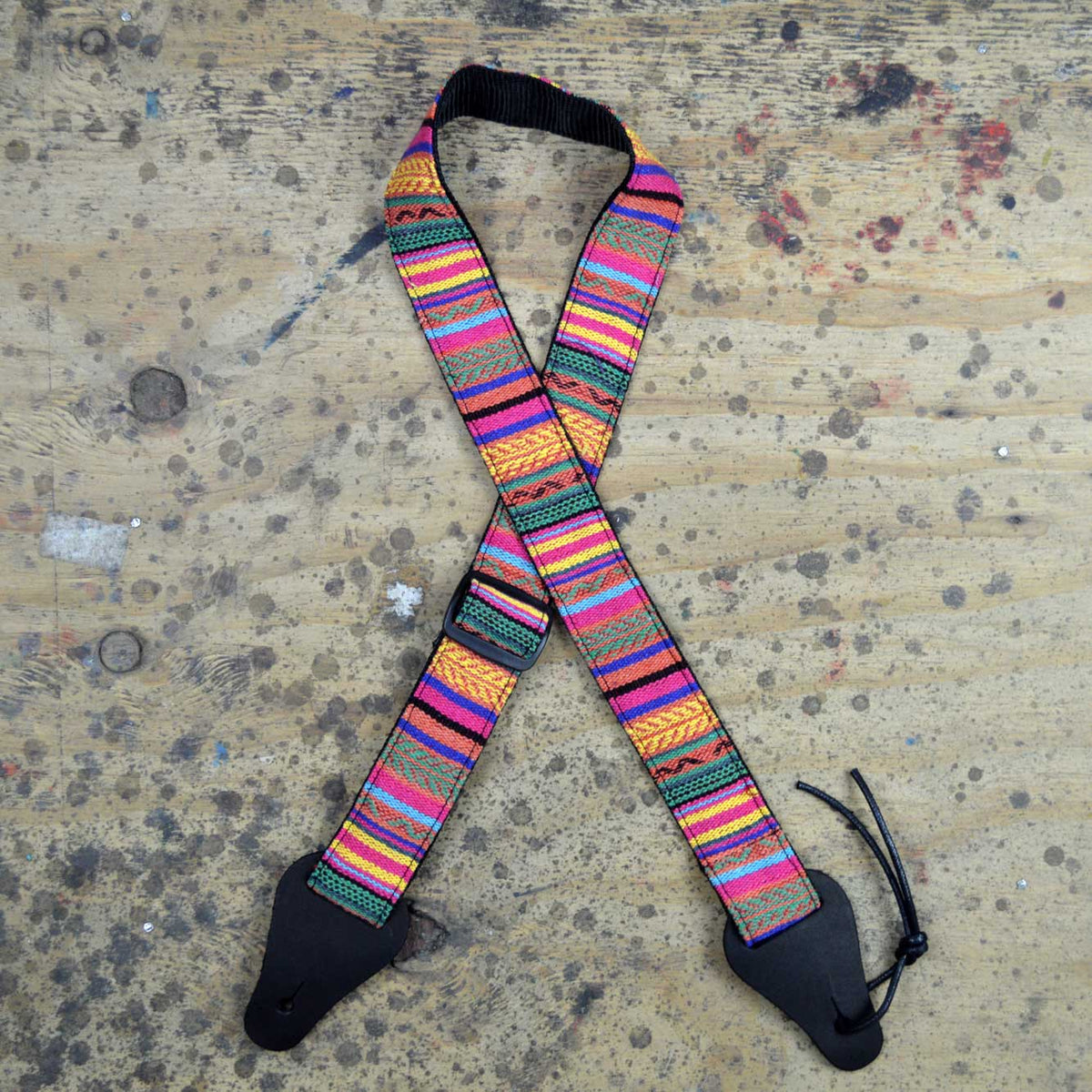 Colonial Leather Yellow Rasta Rag Ukulele Strap-Colonial Leather-Infinite Music