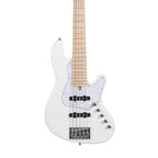 Cort Elrick NJS5 5 String Bass - White - W/Case (C31045)-Cort-Infinite Music