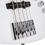 Cort Elrick NJS5 5 String Bass - White - W/Case (C31045)-Cort-Infinite Music