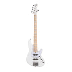 Cort Elrick NJS5 5 String Bass - White - W/Case (C31045)-Cort-Infinite Music