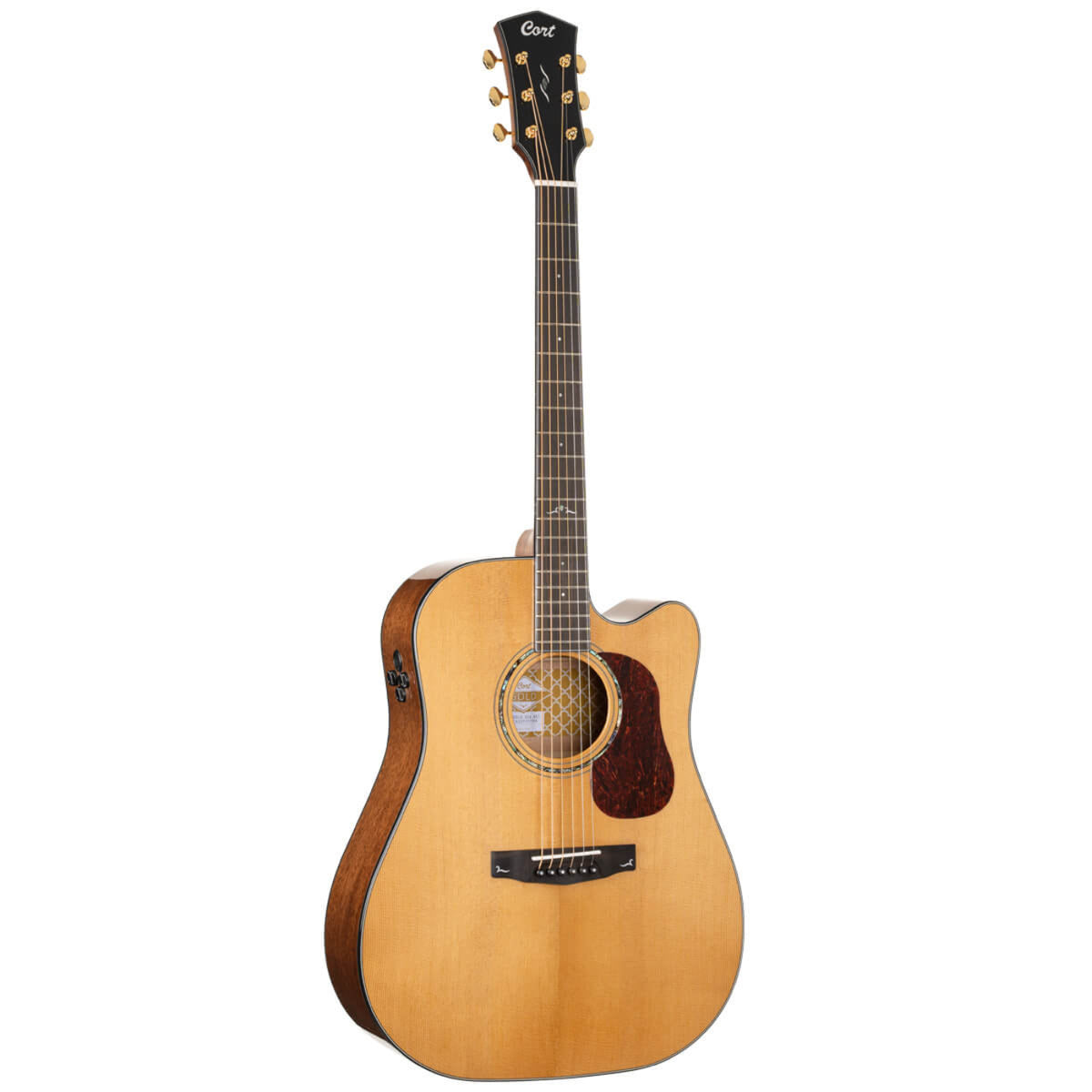 Cort Gold DC6 Acoustic Electric Guitar in Natural w/- Deluxe Soft Case (C12212)-Cort-Infinite Music