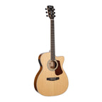 Cort L710F Natural Satin Cutaway OM Acoustic/Electric Guitar with GCB67 Gig bag-Cort-Infinite Music