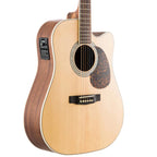 Cort MR710F Natural Satin Cutaway Dreadnought with GCB67 Gig bag-Cort-Infinite Music