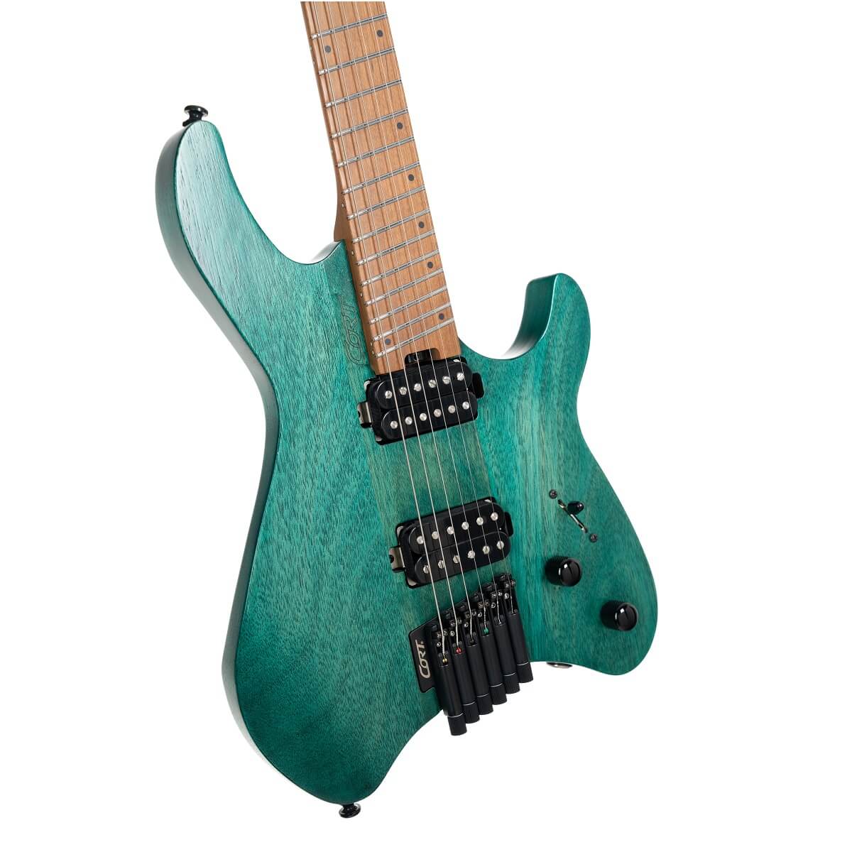 Cort Space G6MS Multi-Scale Electric Guitar – Semi Gloss Turquoise w/- Gigbag-Cort-Infinite Music