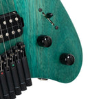 Cort Space G6MS Multi-Scale Electric Guitar – Semi Gloss Turquoise w/- Gigbag-Cort-Infinite Music