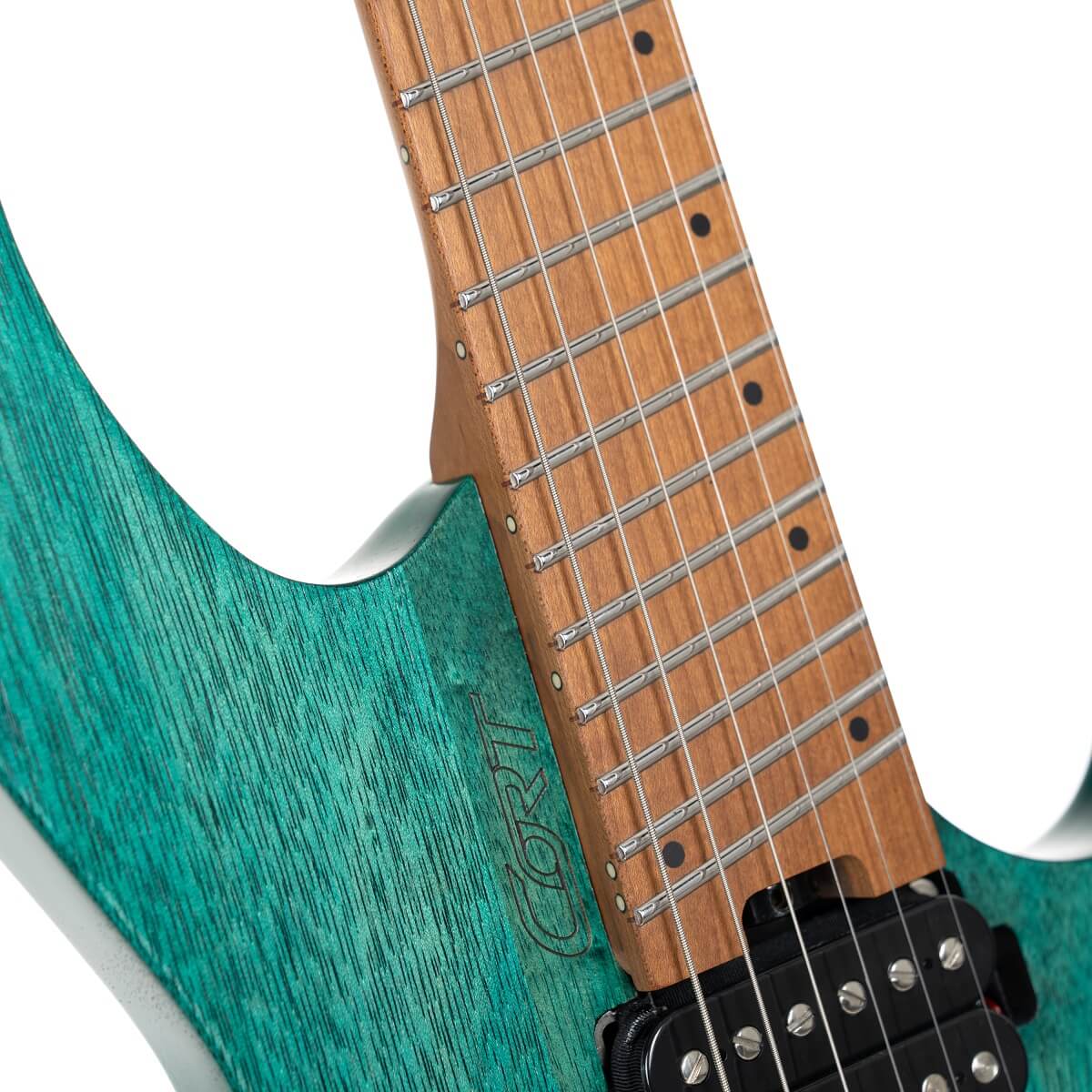 Cort Space G6MS Multi-Scale Electric Guitar – Semi Gloss Turquoise w/- Gigbag-Cort-Infinite Music