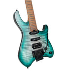 Cort Space G6TR Headless Electric Guitar - Semi-Gloss Lagoon w/- Gigbag-Cort-Infinite Music