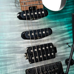 Cort Space G6TR Headless Electric Guitar - Semi-Gloss Lagoon w/- Gigbag-Cort-Infinite Music