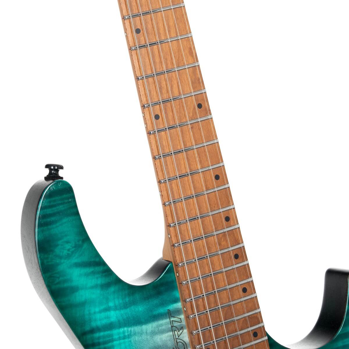 Cort Space G6TR Headless Electric Guitar - Semi-Gloss Lagoon w/- Gigbag-Cort-Infinite Music