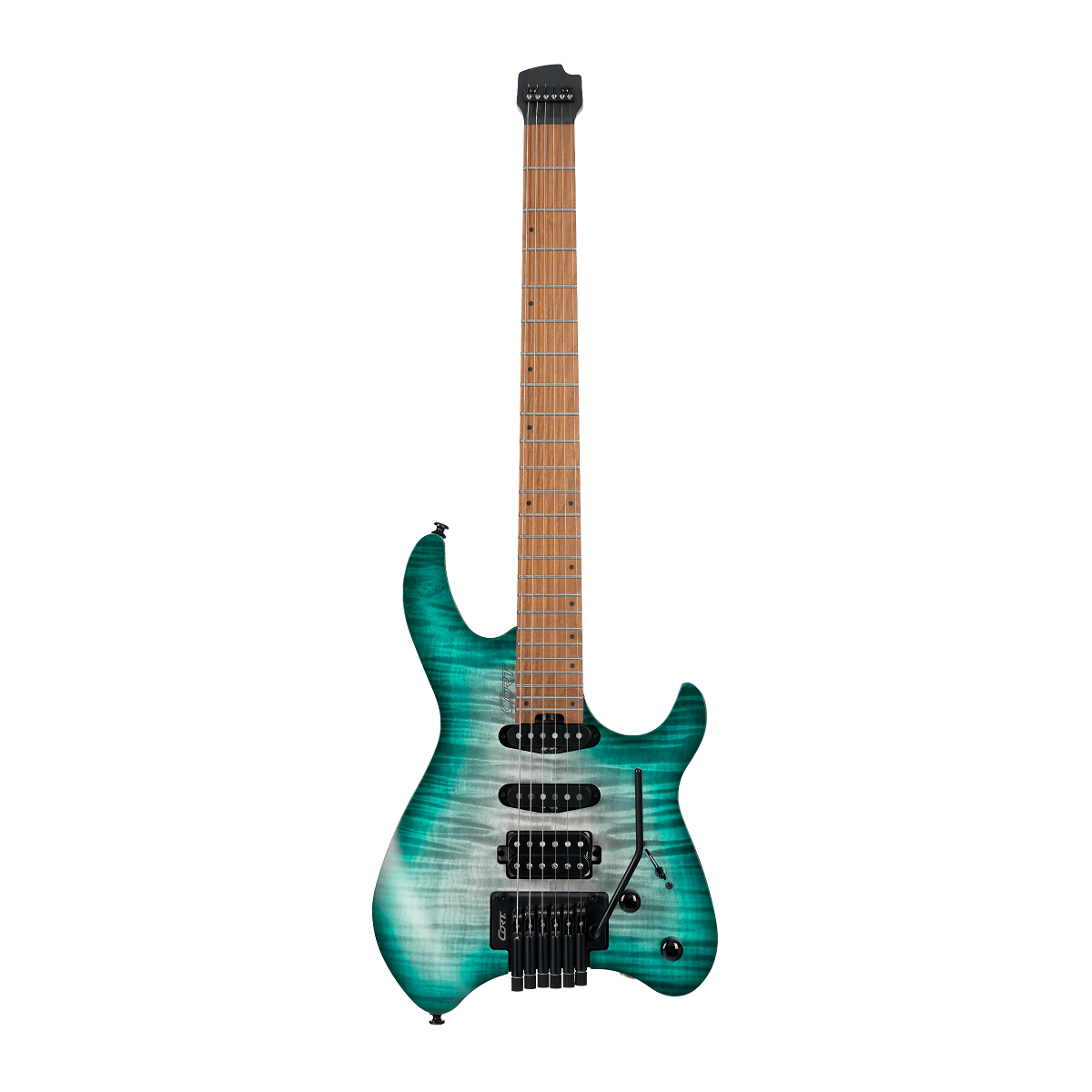 Cort Space G6TR Headless Electric Guitar - Semi-Gloss Lagoon w/- Gigbag-Cort-Infinite Music