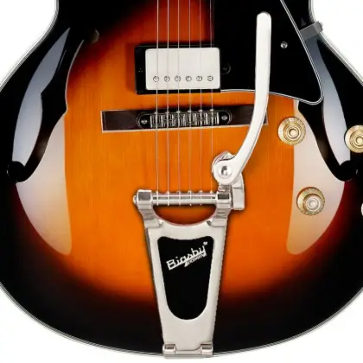 Cort Yorktown-BV Semi Hollow Electric Guitar BIGSBY Trem - Tobacco Burst W/- Gig Bag ( C21015)-Cort-Infinite Music