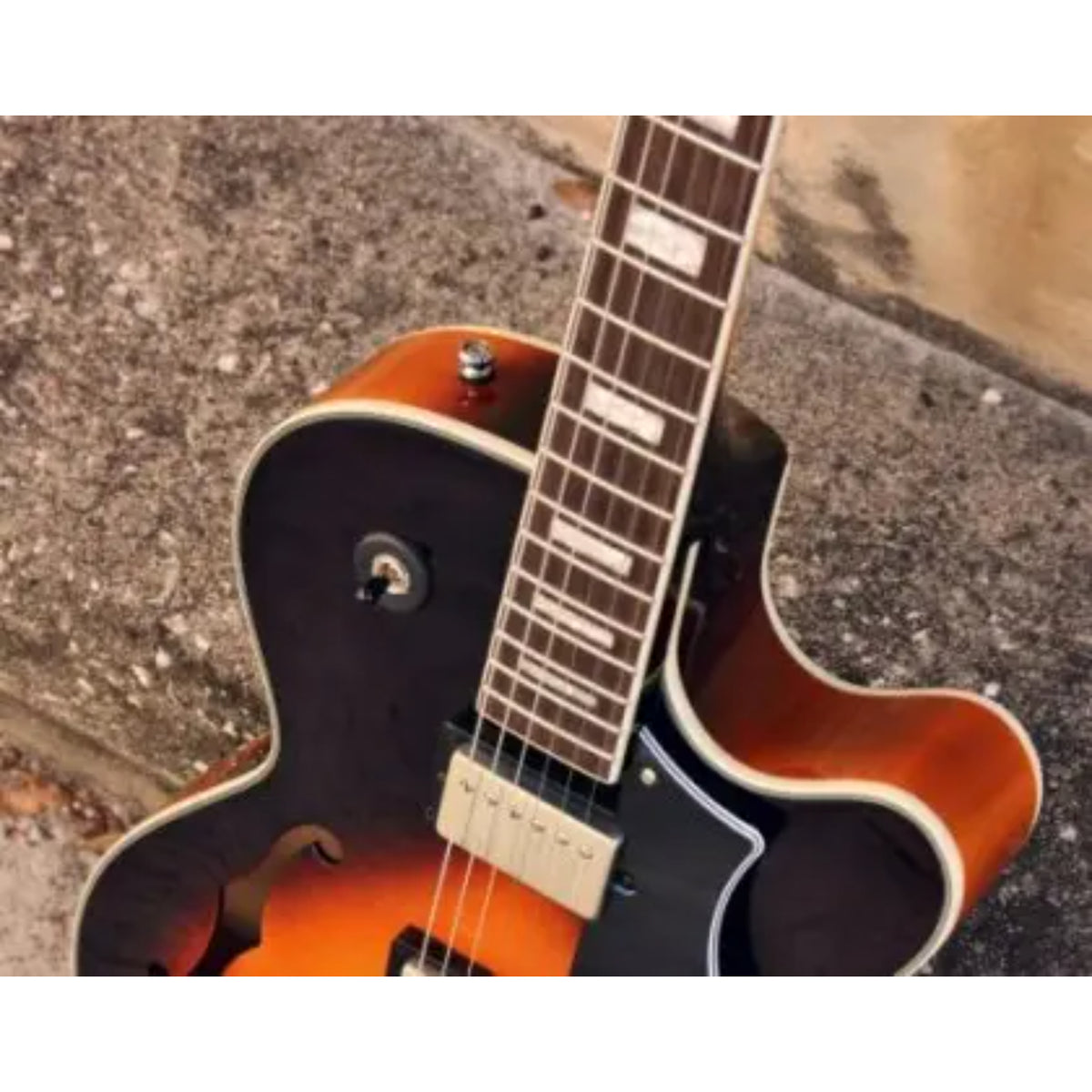 Cort Yorktown-BV Semi Hollow Electric Guitar BIGSBY Trem - Tobacco Burst W/- Gig Bag ( C21015)-Cort-Infinite Music