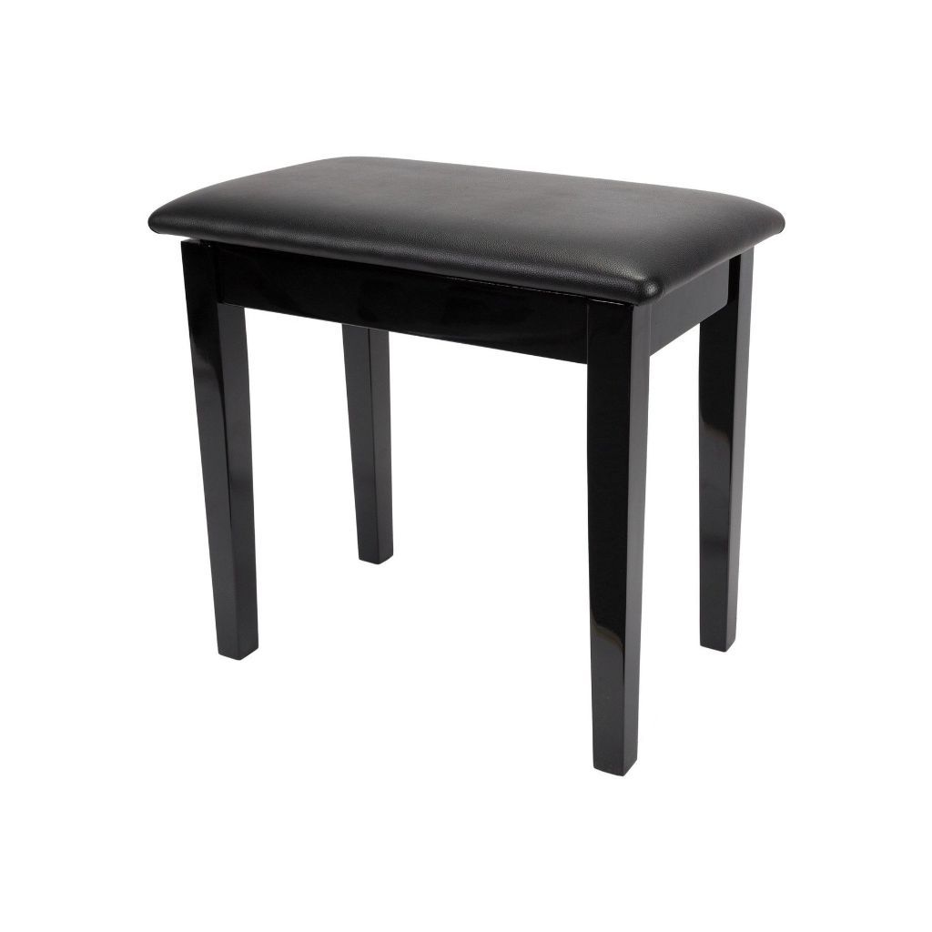 Crown Compact Piano Stool with Storage Compartment - Black-Crown-Infinite Music
