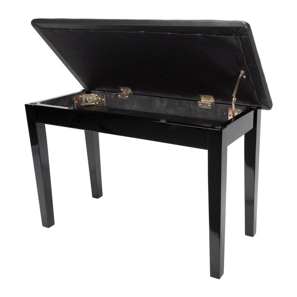 Crown Standard Duet Piano Stool with Storage Compartment - Black-Crown-Infinite Music