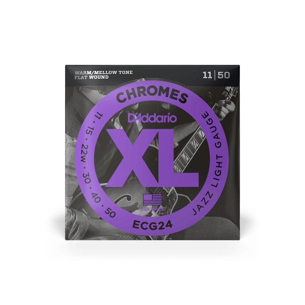 D'Addario ECG24 Chromes Electric Guitar Strings Jazz Light 11-50-D'Addario-Infinite Music