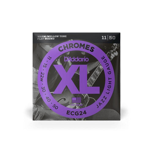D'Addario ECG24 Chromes Electric Guitar Strings Jazz Light 11-50-D'Addario-Infinite Music
