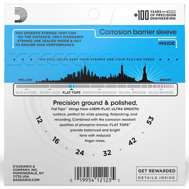 D'Addario EFT16 Flat Tops Acoustic Guitar Strings - 012 - 053-D'Addario-Infinite Music