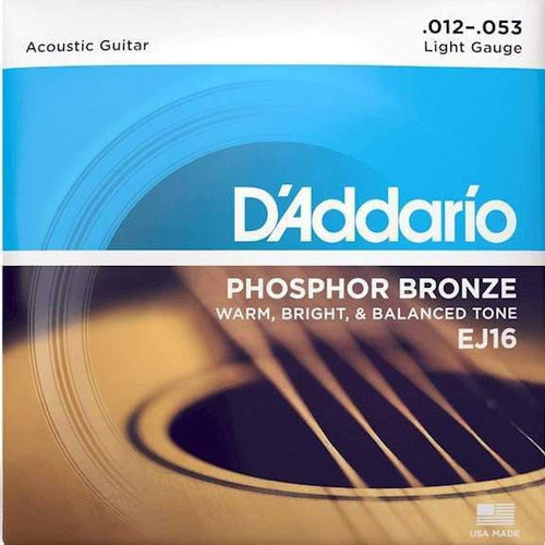 D'Addario EJ16 Acoustic Guitar String Set - Light 12-53-D'Addario-Infinite Music