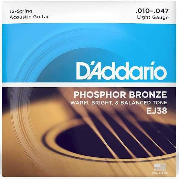 D’Addario EJ38 12-String Acoustic Guitar Strings - 10-47-D'Addario-Infinite Music