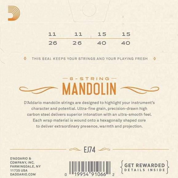 D'Addario EJ74 Mandolin Strings - Medium 11-40-D'Addario-Infinite Music