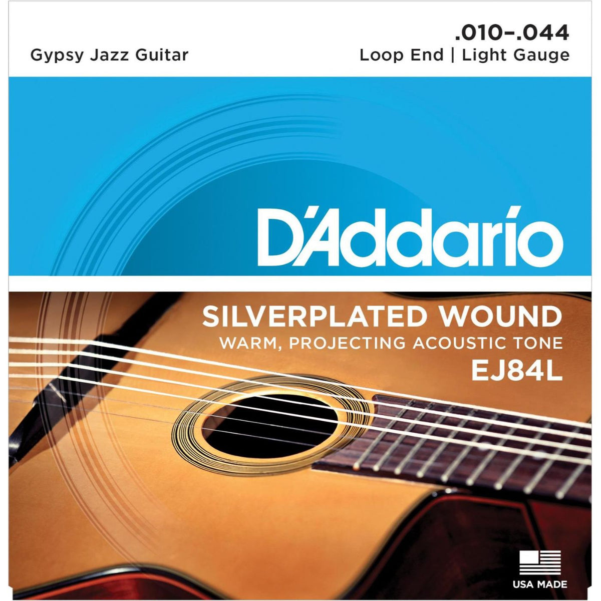 D'Addario EJ84L Gypsy Jazz Acoustic Guitar Strings - Light 10-44-D'Addario-Infinite Music