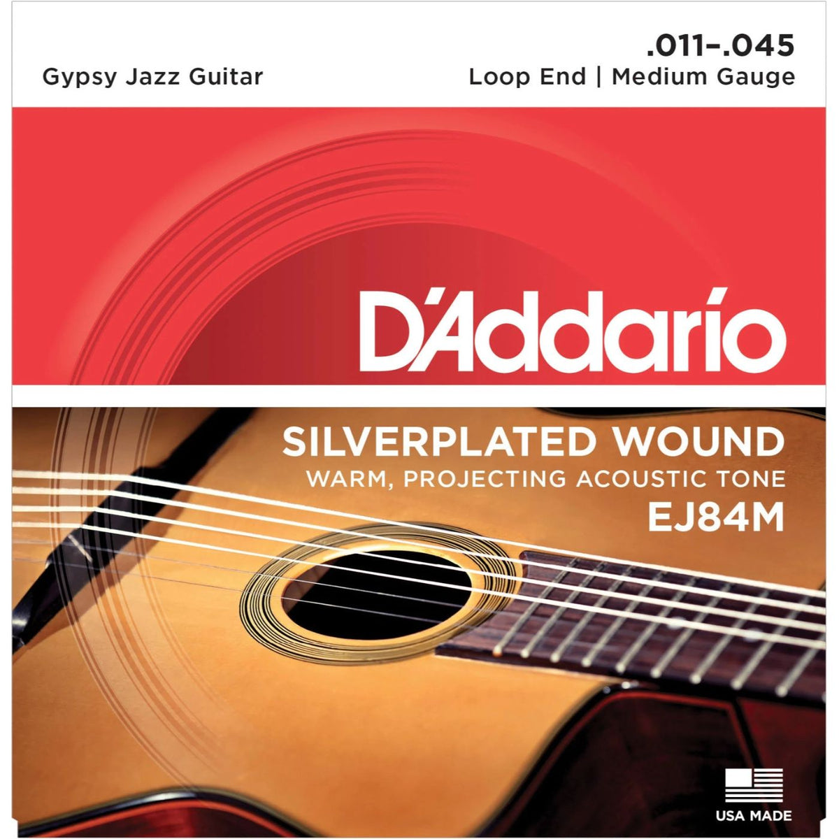 D'Addario EJ84M Gypsy Jazz Acoustic Guitar Strings - Medium 11-45-D'Addario-Infinite Music