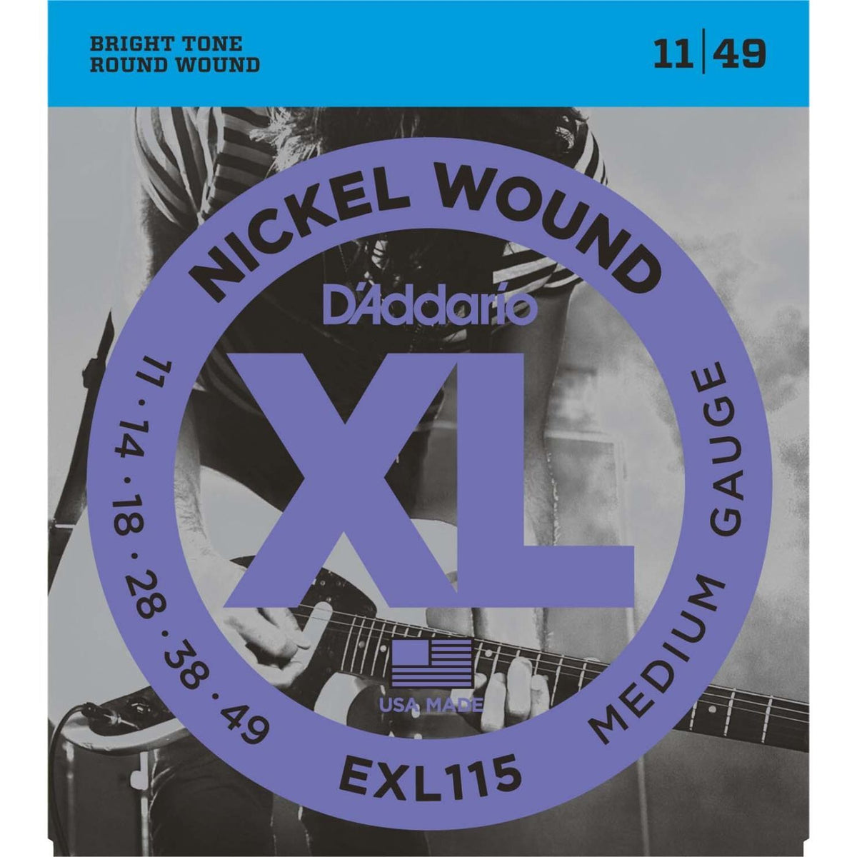 D'Addario EXL115 Nickel Wound Electric Guitar Strings -11-49-D'Addario-Infinite Music