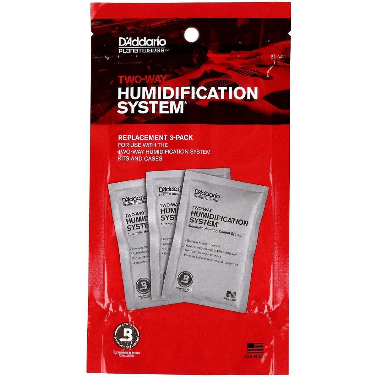D'Addario Planet Waves Two-Way Guitar Humidification Conditioning Packet of 3-D'Addario-Infinite Music
