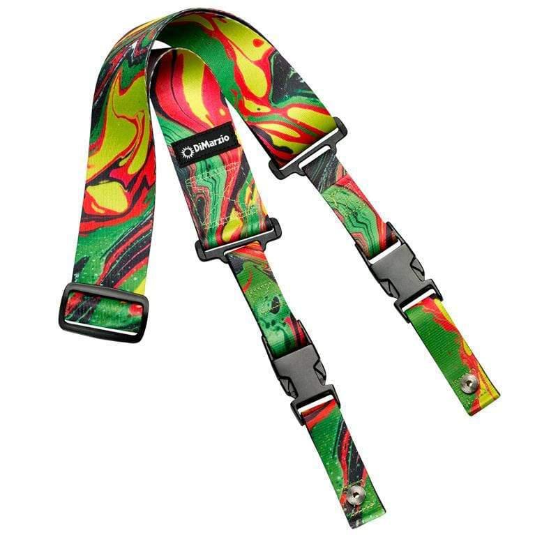 DIMarzio Steve Vai Cliplock Green Universe Guitar Strap-DiMarzio-Infinite Music