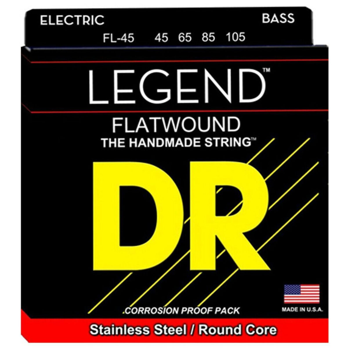 DR Strings FL-45 Legend Polished Flatwound Stainless Steel Bass Guitar Strings-DR Strings-Infinite Music