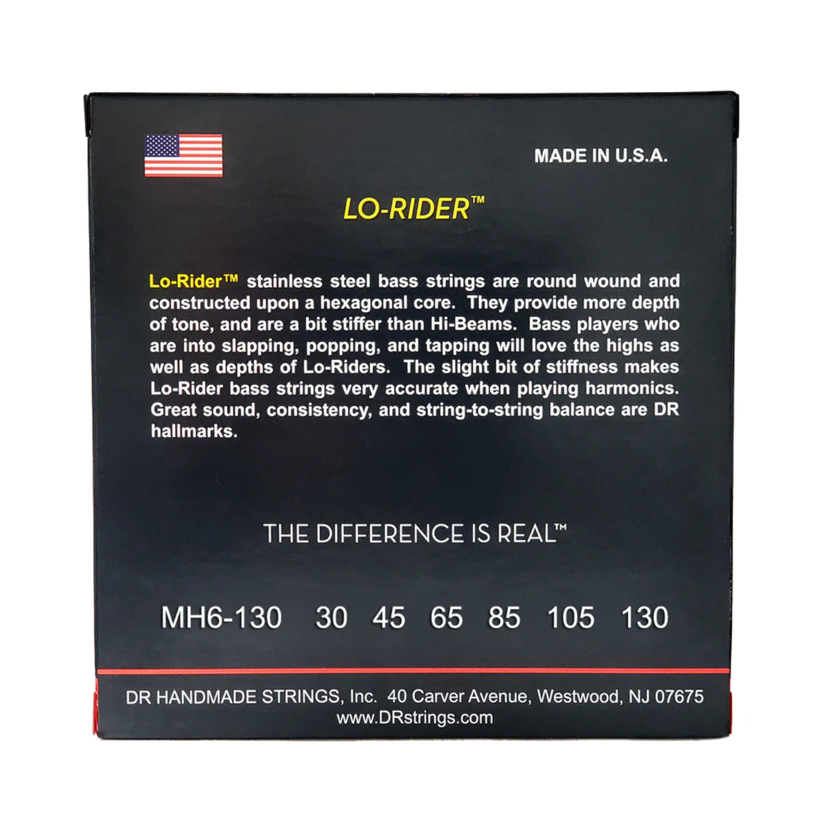 DR Strings MH6-130 Lo-Rider 6 String Bass 30-130-DR Strings-Infinite Music