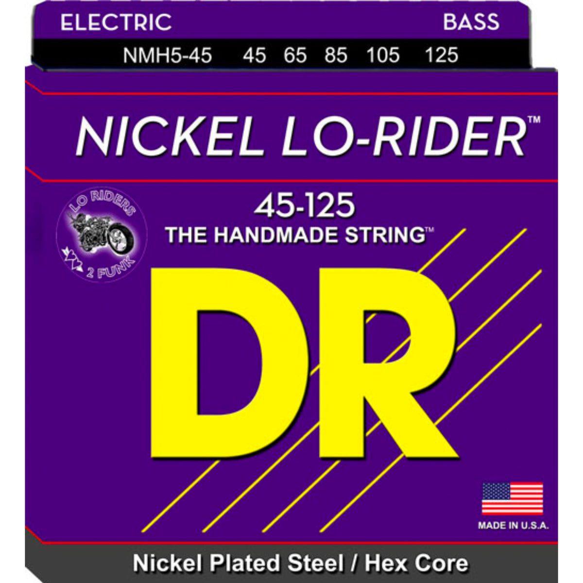 DR Strings NMH5-45 Nickel LO-RIDER Bass Strings, 5-String 45-125-DR Strings-Infinite Music